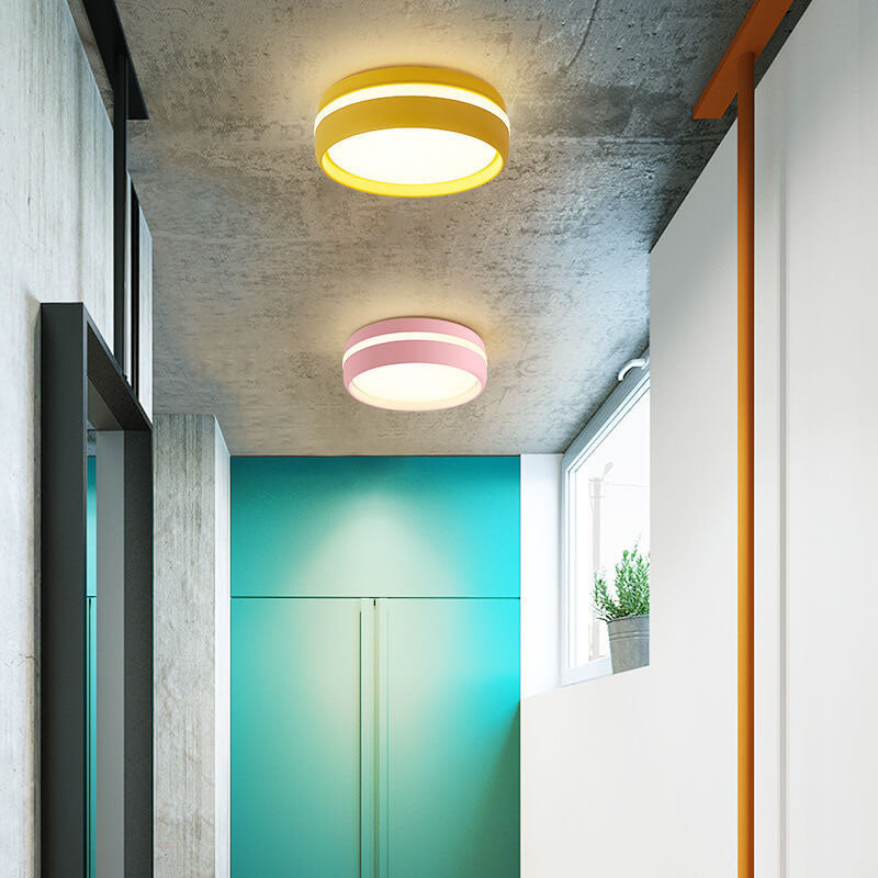 ColoroMac LED Deckenleuchte | Kreatives Runddesign | Macaron-Farben | Energiesparend & Stilvoll