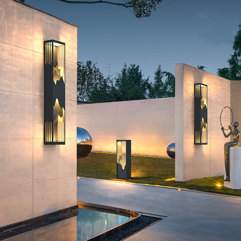 VillaRay LED Wandleuchte | Rechteckige Außenleuchte | Wasserdicht & Modern | Gartenbeleuchtung für Villen | Verschiedene Größen