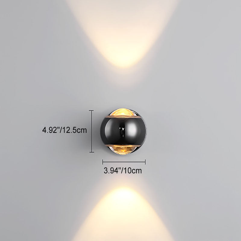 Arcano LED Wandleuchte | Nordic Design | Halbrundes Aluminium | Up-Down Beleuchtung für Schlafzimmer