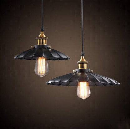 Ironique Vintage Industrial Pendelleuchte | Eisen-Lampenschirm | 1-Licht Design | Retro Beleuchtung für Wohnräume
