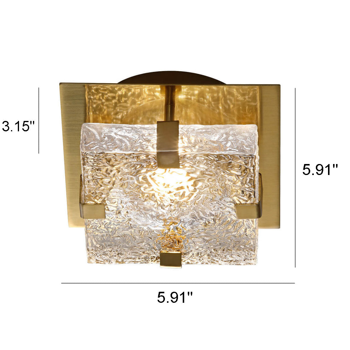 LustreNova LED Deckenleuchte | Nordic Kristallwürfel-Design | Halbaufbau für Elegantes Licht | Beleuchtung für Zuhause