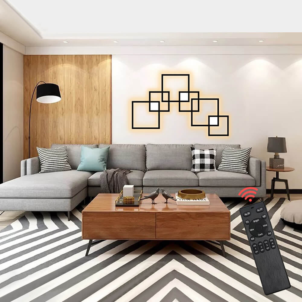 GlowForma Minimalistische LED Wandleuchte | Quadratisches Design aus Eisen | Modern & Energiesparend | Perfekt für Wohnzimmer & Schlafzimmer