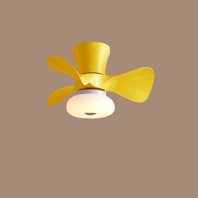 BreezeLum Nordic LED Deckenventilator | Macaron Farben | Beleuchtung & Kühlung | Semi-Flush-Mount Design