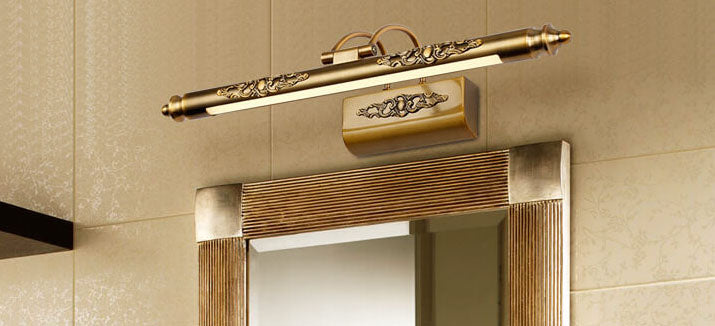 Carvenza – Klassisches LED Spiegellicht | Handgeschnitzt | Warmes & Weißes Licht | Luxuriöse Wandbeleuchtung