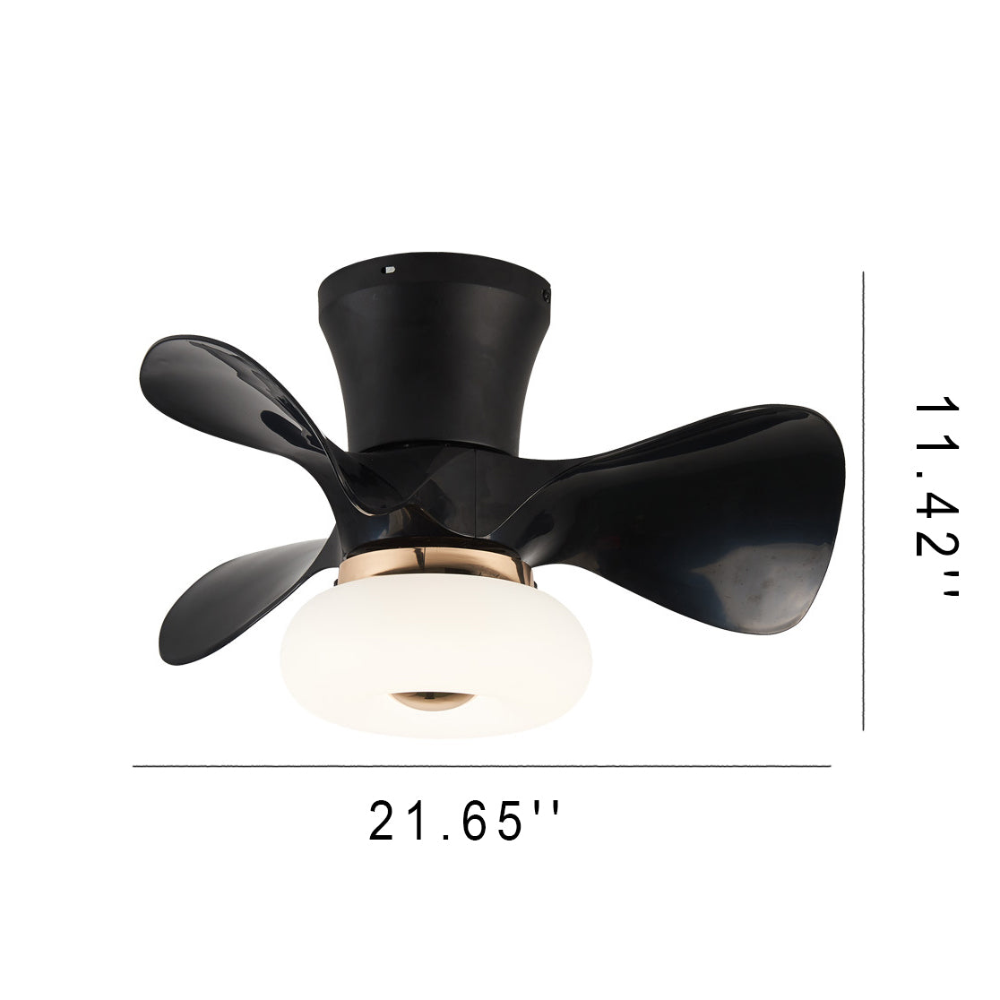 BreezeLum Nordic LED Deckenventilator | Macaron Farben | Beleuchtung & Kühlung | Semi-Flush-Mount Design