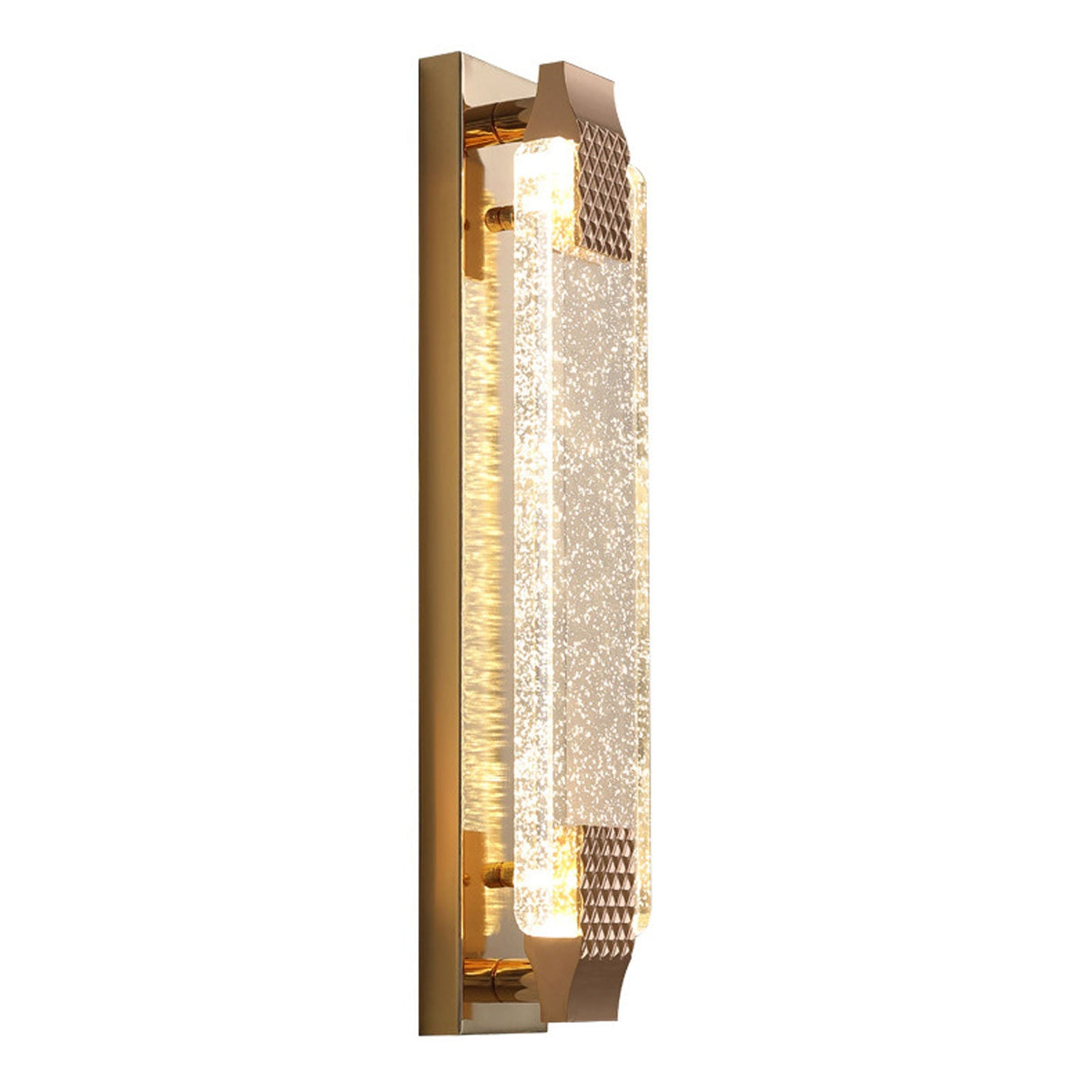 Lucera Luxuriöse LED Wandlampe | Rechteckig | Kristallblase Design | Elegantes Licht für Zuhause | Deko | Moderne Wandleuchte