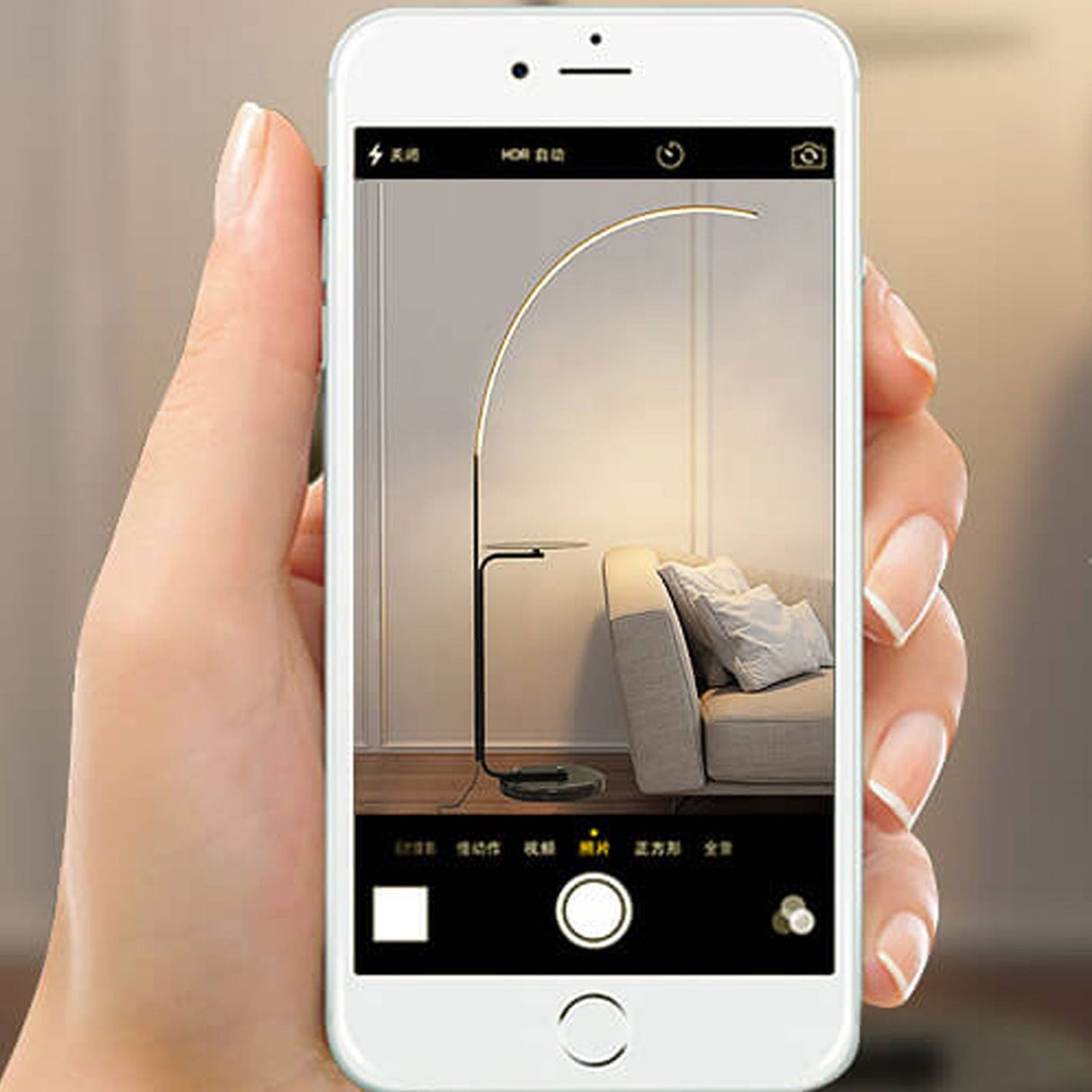 Luniora Arc LED Stehleuchte | Minimalistisches Design mit Ablage | Modern & Dimmbar