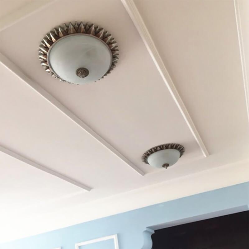 SolaraBowl Deckenleuchte | Vintage Glasschirm im Sonnen-Design | 1/3-Licht Flush-Mount Lampe | Elegante Beleuchtung