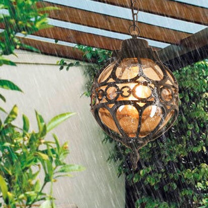 GlobeRetro Outdoor Pendelleuchte | Wasserdicht | Industriedesign | Außenbeleuchtung | Gartenleuchte
