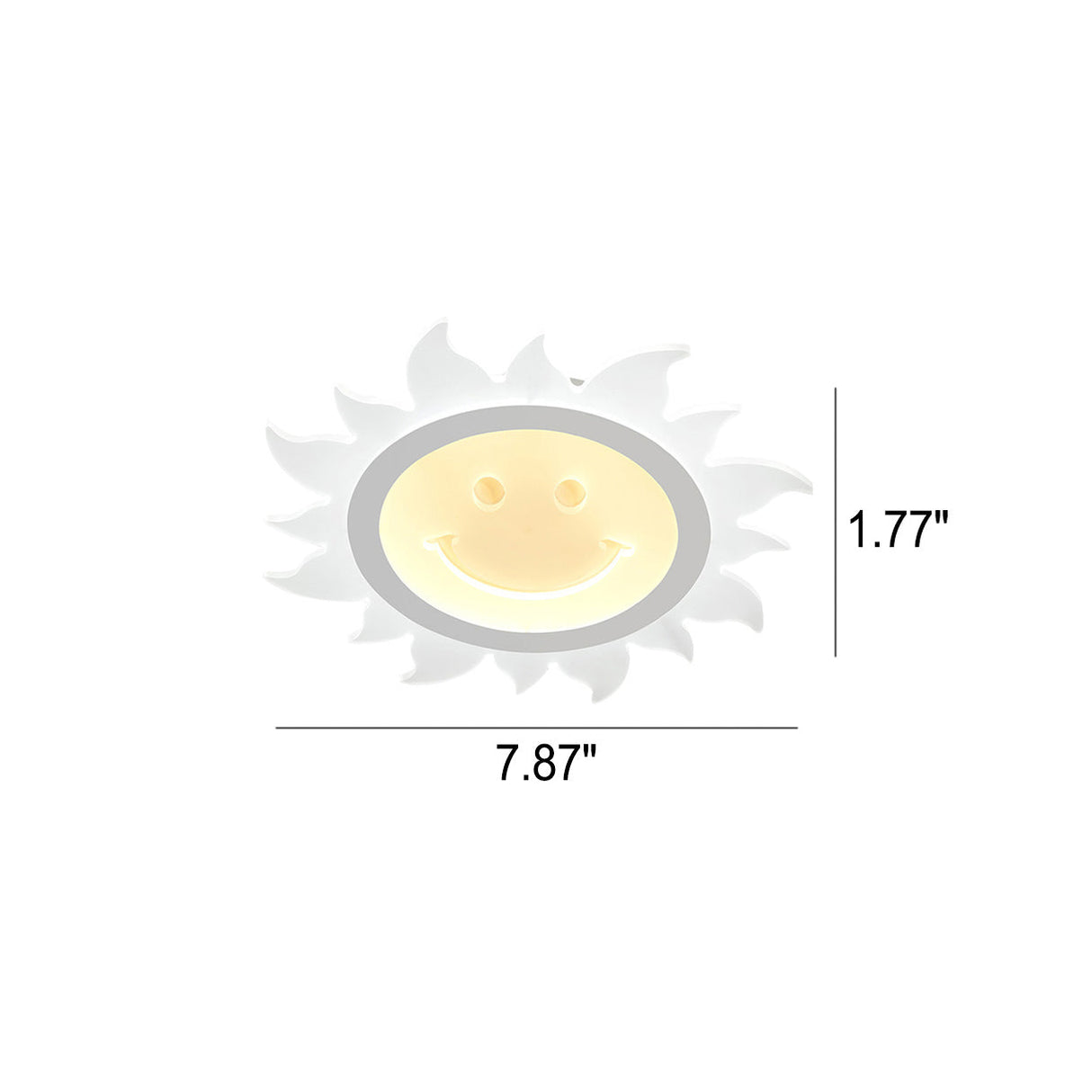 SunnyGlow Smiley LED Deckenleuchte | Cartoon Design | Warm- & Weißlicht | Dimmbar | Kinderzimmer