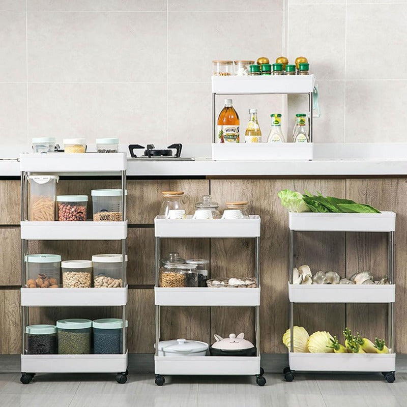 RollMaster Mobiler Trolley | Aufbewahrungsregal auf Rollen | Praktische Lagerung für Zuhause und Büro