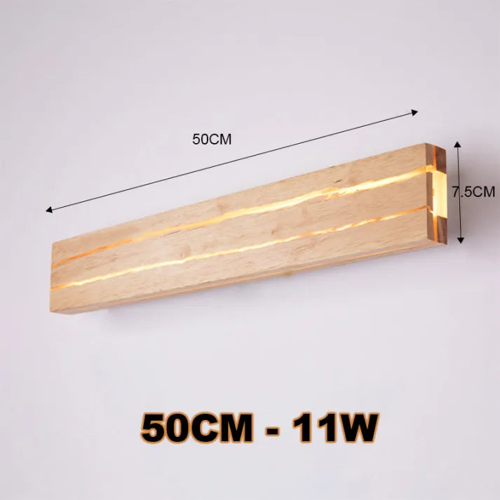 WoodCrack Moderne Holz-Wandleuchte | LED Wandlampe | Stilvolle Wohnraumbeleuchtung | Dekorative Beleuchtung