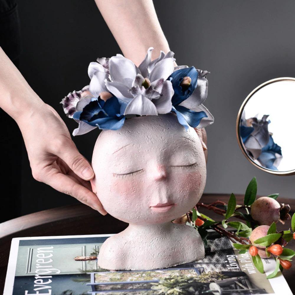 SerenaPlanter Schlafende Gesichtsvase | Elegantes Design | Stilvolle Deko | Perfekt für Pflanzen