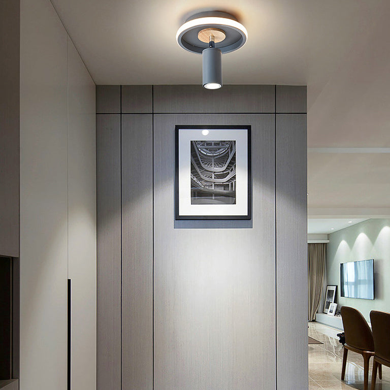 IronLume Industrial Flush Spotlight | Moderner Loft-Stil | 1-Licht Deckenleuchte | Robuste Beleuchtung für Zuhause