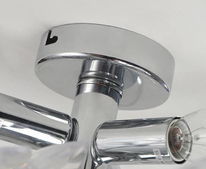 LustroLeaf Crystal Flush Light | Design in Blätter-Optik | 3-Licht-Deckenleuchte | Exklusive Eleganz für Zuhause