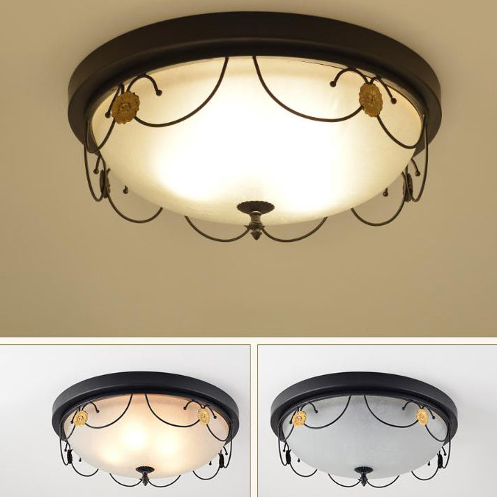 Vintora Luxe Deckenleuchte | Europäisches Vintage-Design | Rund | 3/4-Flammige LED-Deckenlampe