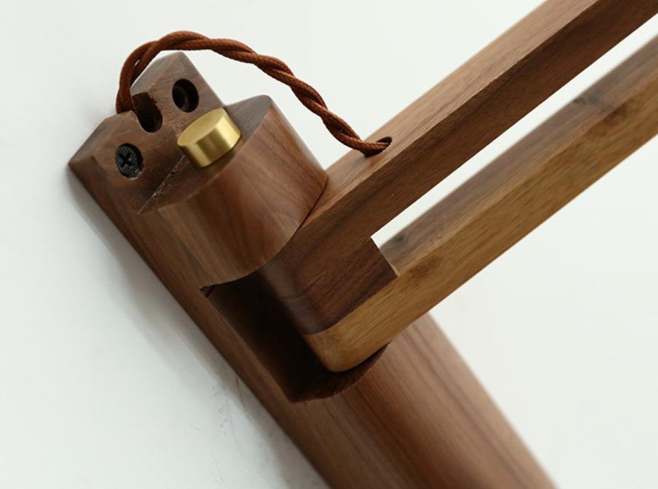 LumiFold Nordic Design Wandlampe | Milchweißes Glas | Holzdesign | Verstellbar | Stilvoll für Zuhause