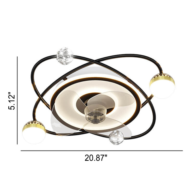 Aetheris Starflow LED Deckenventilator | Sterneffekt | Unsichtbares Lüfterdesign | Modern & Dimmbar