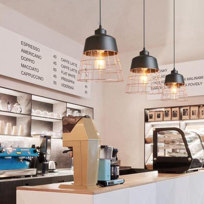 CageNova Geometrische Pendelleuchte | Nordic Design | Eisenkäfig | Einzigartige Beleuchtung