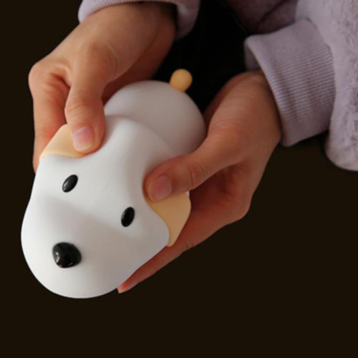 GlowPup Silikon LED Nachtlicht | Cartoon Hund Tischlampe | Touch-Steuerung & Stimmungslicht | Kinderfreundlich