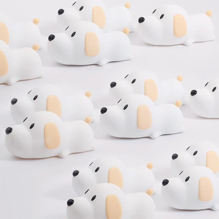 GlowPup Silikon LED Nachtlicht | Cartoon Hund Tischlampe | Touch-Steuerung & Stimmungslicht | Kinderfreundlich