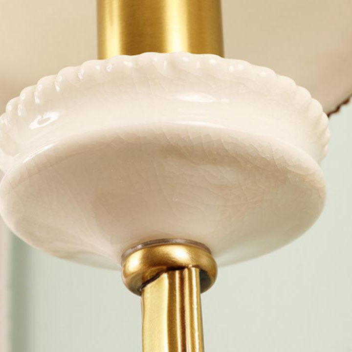 OpulLux Wandlampe | Europäisches Luxusdesign | Stoffschirm & Messing | 1-2 Flammig