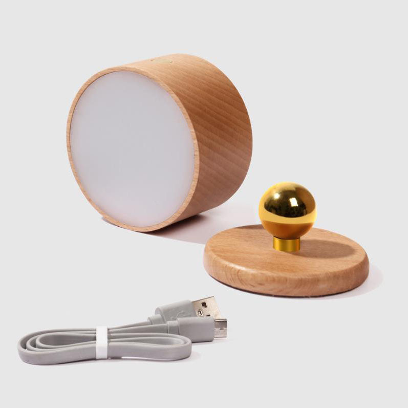 LumaWood Magnetische USB LED Wandlampe | Wiederaufladbar | Touch-Steuerung | Nachtlicht aus Holz