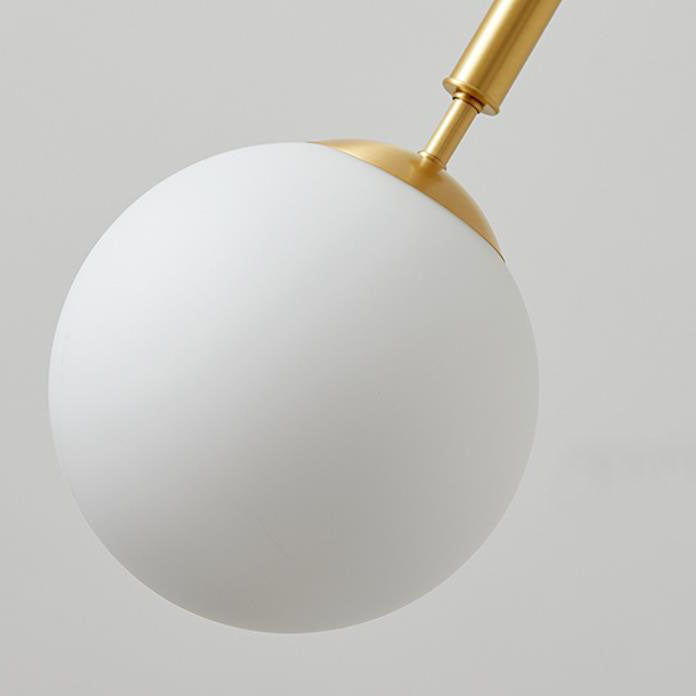 Orbique Minimalistische Wandleuchte | Nordic Design | Runde Glaskugel & Kupfer | 1-flammige Wandlampe