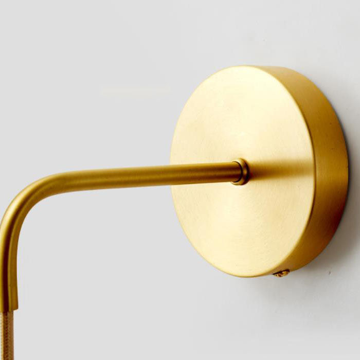 Orbique Minimalistische Wandleuchte | Nordic Design | Runde Glaskugel & Kupfer | 1-flammige Wandlampe