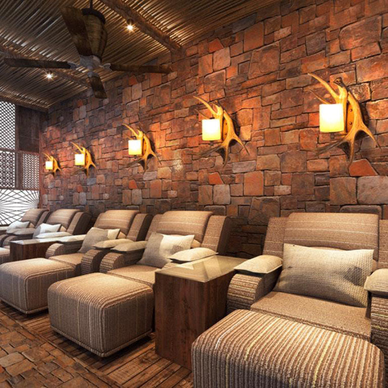 AntlerGlow Wandlampe | Modern-Retro Design | Glas & Geweih-Stil | Stilvolle Beleuchtung für Ihr Zuhause