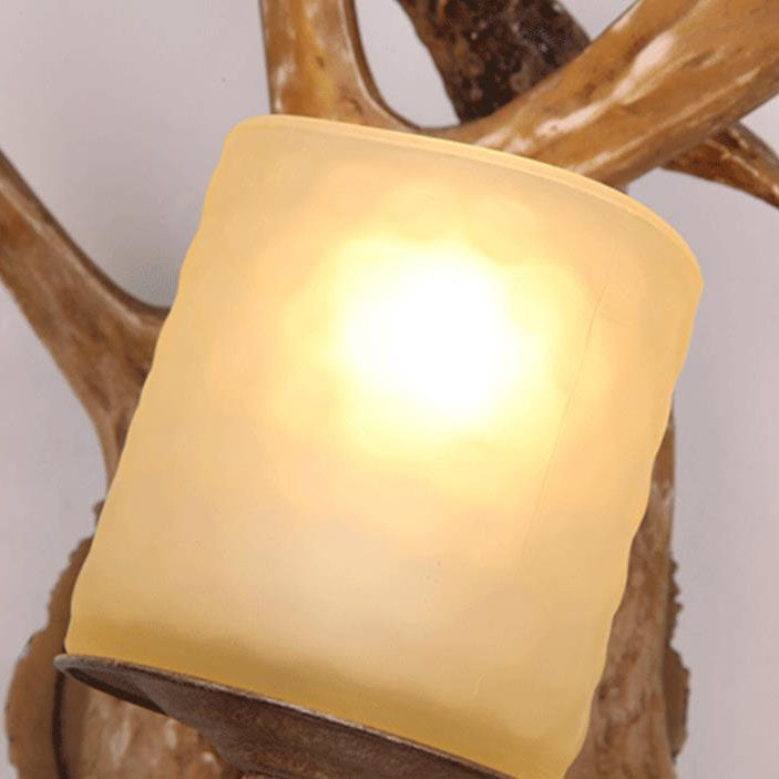 AntlerGlow Wandlampe | Modern-Retro Design | Glas & Geweih-Stil | Stilvolle Beleuchtung für Ihr Zuhause