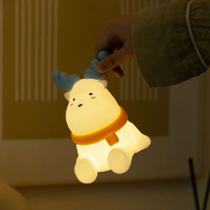 GlowMoose LED Nachtlicht | Kreatives Design | Silikon Touch Lampe | Stimmungsvolles Licht