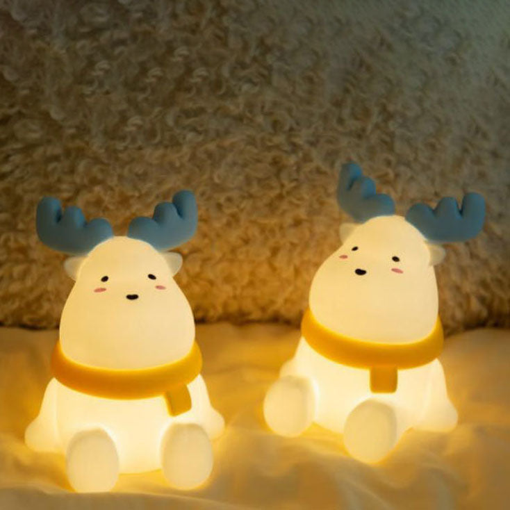 GlowMoose LED Nachtlicht | Kreatives Design | Silikon Touch Lampe | Stimmungsvolles Licht