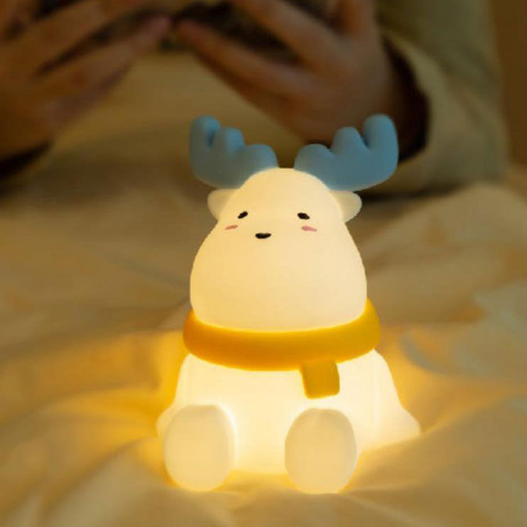 GlowMoose LED Nachtlicht | Kreatives Design | Silikon Touch Lampe | Stimmungsvolles Licht