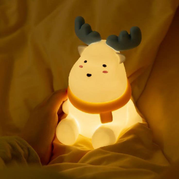 GlowMoose LED Nachtlicht | Kreatives Design | Silikon Touch Lampe | Stimmungsvolles Licht