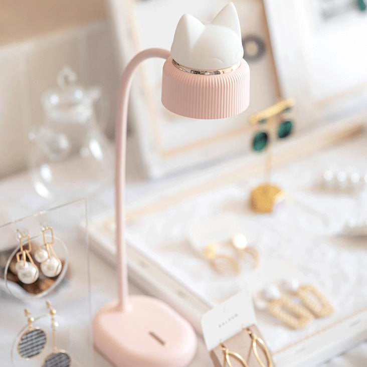 KittyGlow LED Tischlampe | Katzenohr-Design | Augenschonend | Klemmlampe & Normal | Modern & Kreativ