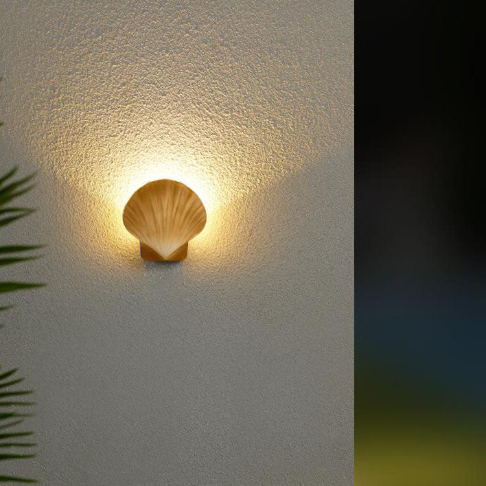 ShellBright LED Wandleuchte | Kreatives Muscheldesign | Aluminium | Wasserdicht | Außenbeleuchtung