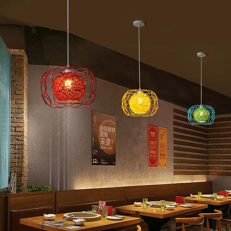 HempGlow Kreative Pendelleuchte aus Hanfgeflecht | Modernes Design | Einzigartiger Lichtakzent | Hängeleuchte für Zuhause