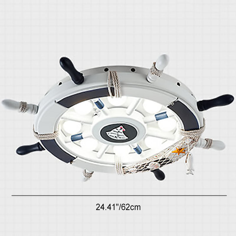 NautiGlow Kinderzimmer LED Deckenlampe | Segelboot-Design | Cartoon-Stil | Stimmungsvolle Beleuchtung