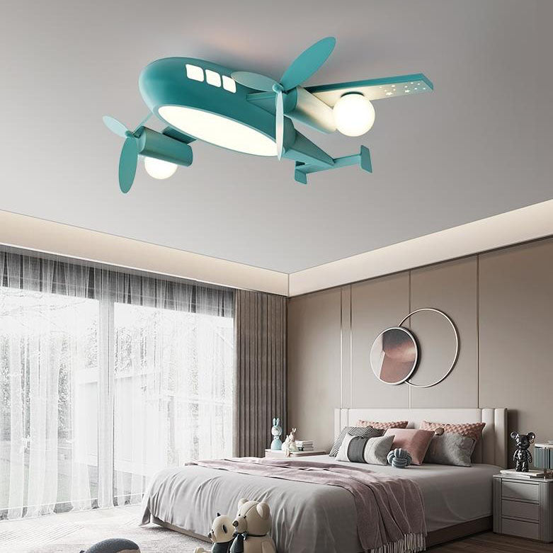 SkyFlyer Kinder Deckenleuchte | Cartoon Flugzeug-Design | LED Dimmbar | Nordic Kreativ Stil