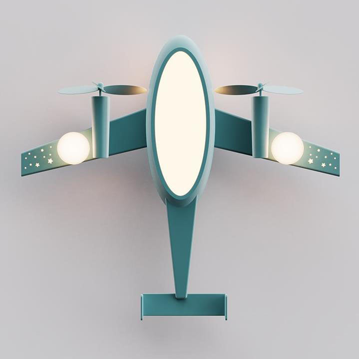 SkyFlyer Kinder Deckenleuchte | Cartoon Flugzeug-Design | LED Dimmbar | Nordic Kreativ Stil