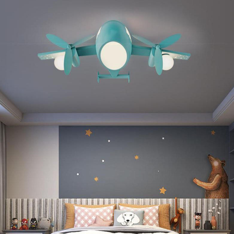 SkyFlyer Kinder Deckenleuchte | Cartoon Flugzeug-Design | LED Dimmbar | Nordic Kreativ Stil