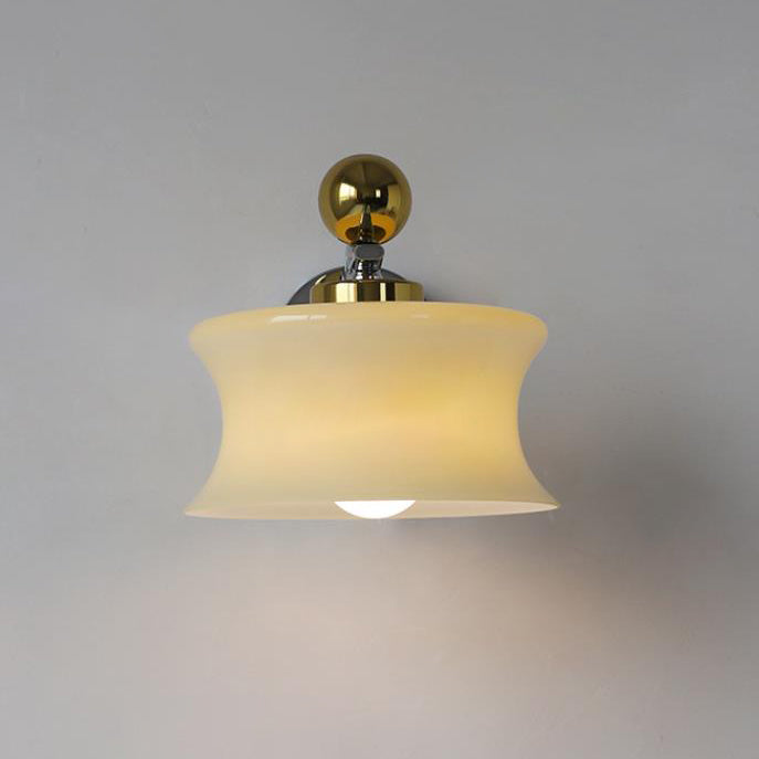 Scandura Wandleuchte | Skandinavisches Design | Glas & Eisen | Wellenförmiger Arm | Beleuchtung für Schlafzimmer