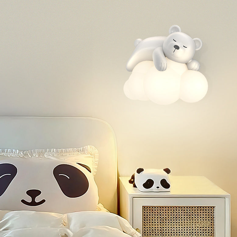 CuddleBright LED Wandleuchte für Kinder | Dimmbare Helligkeit | Bär & Hase Design | Nordic Stil