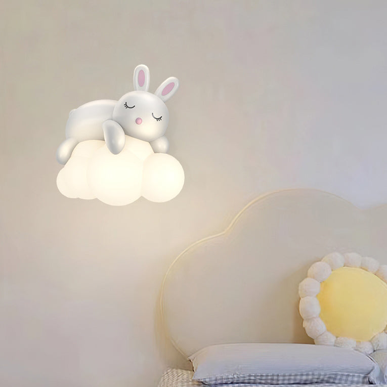 CuddleBright LED Wandleuchte für Kinder | Dimmbare Helligkeit | Bär & Hase Design | Nordic Stil