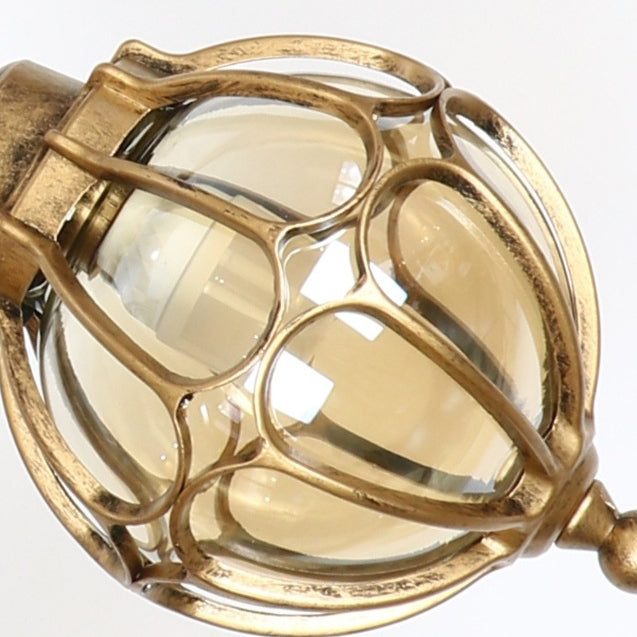 EuroLuxe Aluminium Pendelleuchte | Wasserdicht | Außenleuchte mit Glaskugel | Garten & Terrasse