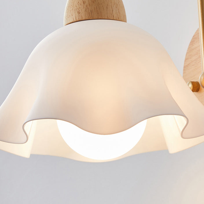 CeramiLume Kreatives Wandlicht | Holz & Keramik | 1-flammige Wandlampe | Wohnraumbeleuchtung