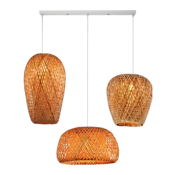 BambooHaven Hängeleuchte | Rustikaler Stil | Handgefertigt | Umweltfreundliche Bambuslampe | Dekorative Pendelleuchte
