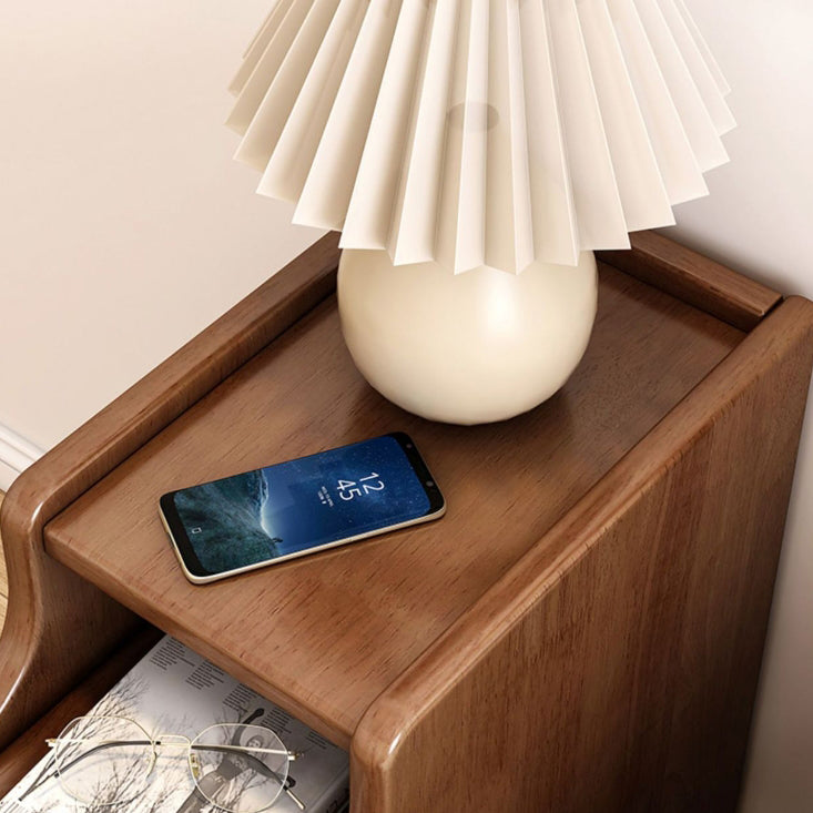 WoodEraBox Minimalistischer Nachttisch | Massivholz | 2 Schubladen | Modernes Design | Perfekt für Schlafzimmer