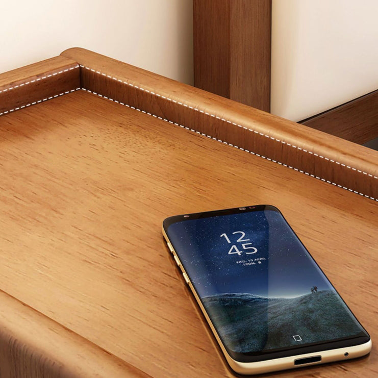 WoodEraBox Minimalistischer Nachttisch | Massivholz | 2 Schubladen | Modernes Design | Perfekt für Schlafzimmer